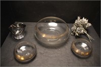 Silver Rimmed Decorative Bowls & More