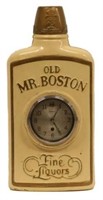 Old Mr. Boston Fine Liquors Figural Clock Bottle