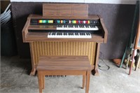 Lowrey Genie 44 Organ w/ Stool & Music Books