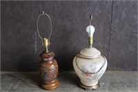 2 Glass/Ceramic Lamps
