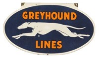 Porcelain Greyhound Lines Sign
