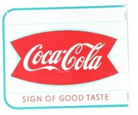 Tin Coca Cola Fishtail Good Taste Flange Sign