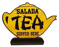 Porcelain Salada Tea Served Here Sign