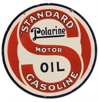 Porcelain Standard Gasoline Polarine Motoroil Sign