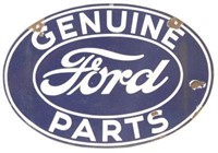 Porcelain Genuine Ford Parts Oval Sign