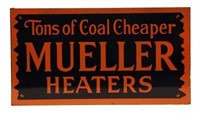 Porcelain Mueller Heaters Flange Sign