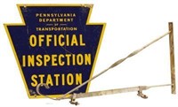 Pennsylvania Inspection Station Double-Sided Sign