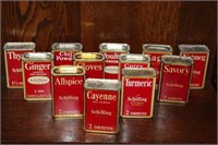 Vintage Spice Cans (lot of 12)