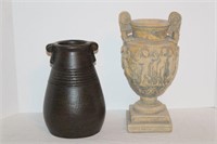 Urn Style Vase with Figural Design & Pier 1