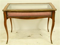 FRENCH STYLE HINGED TOP DISPLAY TABLE