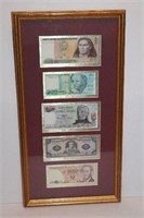 Framed South American Paper Money