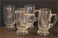 Romanian Crystal Beer Mugs (set of 4)