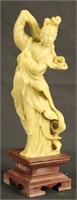 CARVED CHINESE SOAPSTONE FEMALE FIGURE