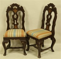 SET OF EIGHT VINTAGE SPANISH CARVED CHAIRS