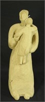 TERRACOTTA SCULPTURE OF MOTHER AND CHILD, 1982