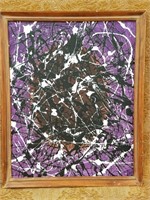 ORIGINAL ABSTRACT ON CANVAS BOARD "DONUTS"