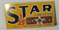Cardboard Star Tobacco Sign