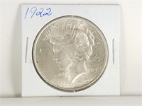 1922 PEACE SILVER DOLLAR COIN