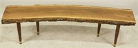 UNIQUE CUSTOM MADE CARVED LIVE EDGE COFFEE TABLE