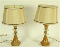 PAIR OF DECO STYLE DRESSING TABLE SIZE LAMPS