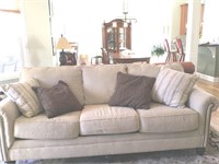 Beige 3 cushion sofa