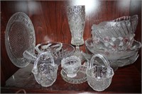Large Selection of Crystal Serving Pieces