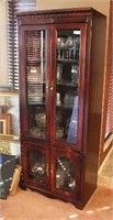 Lighted Display Cabinet with Glass Shelves