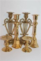 Brass Candle Holders (3 sets of 2)