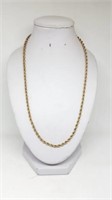 14k Gold Rope Necklace