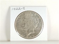 1922-S PEACE SILVER DOLLAR COIN