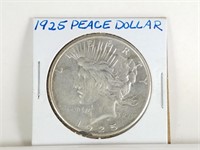 1925 PEACE SILVER DOLLAR COIN