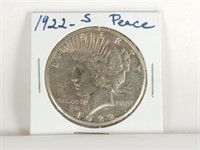 1922-S PEACE SILVER DOLLAR COIN