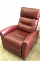 NEW Red Leather Recliner Chair