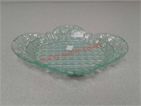 1880's rare green glass Bread Tray