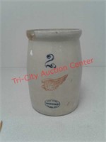2 gallon Red Wing stoneware jug chipped as shown