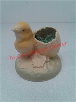 Antique paper mache Easter chick with egg candy