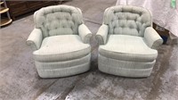 Set of two mid century swivel chairs