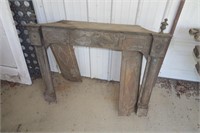Cast Iron fireplace mantle, 44" x 33"H x 13" D.