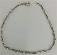 Italy Sterling Silver Chain Bracelet