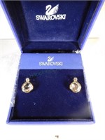 Swarovski Crystal gold plated Pierced Earrings