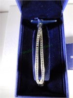 Swarovski Crystal rhodium-plate Bangle Bracelet