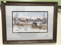 Very rare George Aghupuk colored painting done on