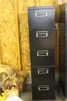 Five-Drawer File Cabinet on Casters