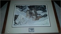 L/E FAMILY MEMBERS WILD LIFE PRINT WITH STAMP