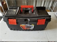 B24- BLACK AND DECKER TOOL BOX WITH DRILL