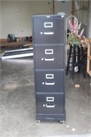 Four Drawer Filing Cabinet on Casters