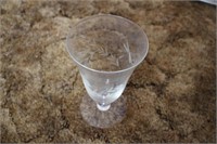 11 Etched Glass Floral/Leaves Glasses/Parfait Cups