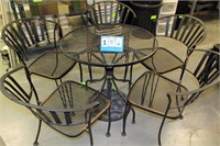 Wrought Iron Patio Table & (5) Chairs