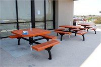 (3) Commercial Corrosion Resistant Picnic Tables