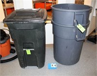 Lot of Assort. Plastic Trash Cans